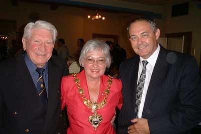 Ted with Sue Wright & Dennis Taylor
