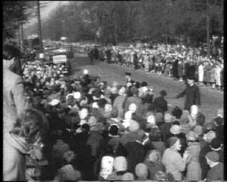 Crowds on the day of the funeral