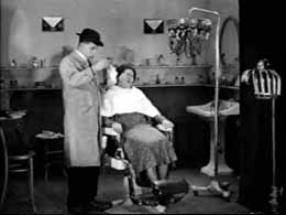 George shaves a lady!