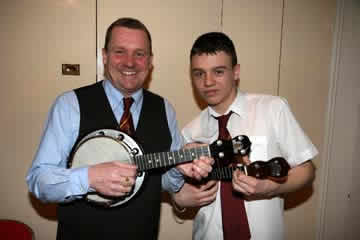 Carl Rutter with his son Sean.