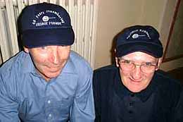Formby fans sportinging tasteful headgeear