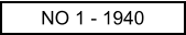 NO 1 - 1940