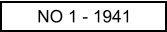 NO 1 - 1941