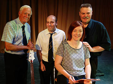 The Band with concert organiser Caroline Stewart